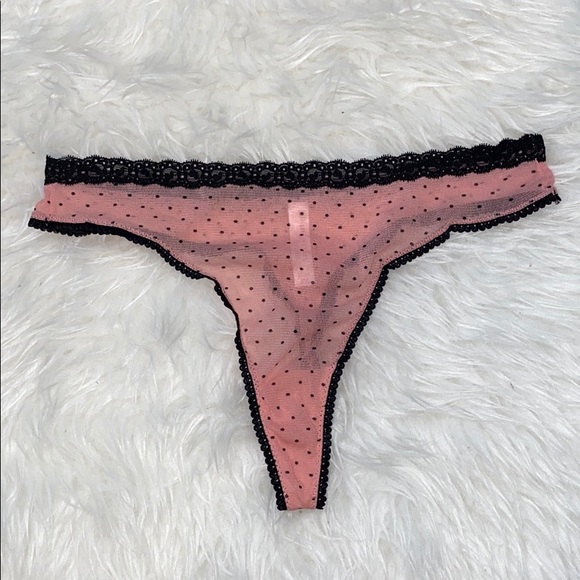 NWOT Gilligan & O'Malley Pink Polka Dot Thong - Picture 1 of 4